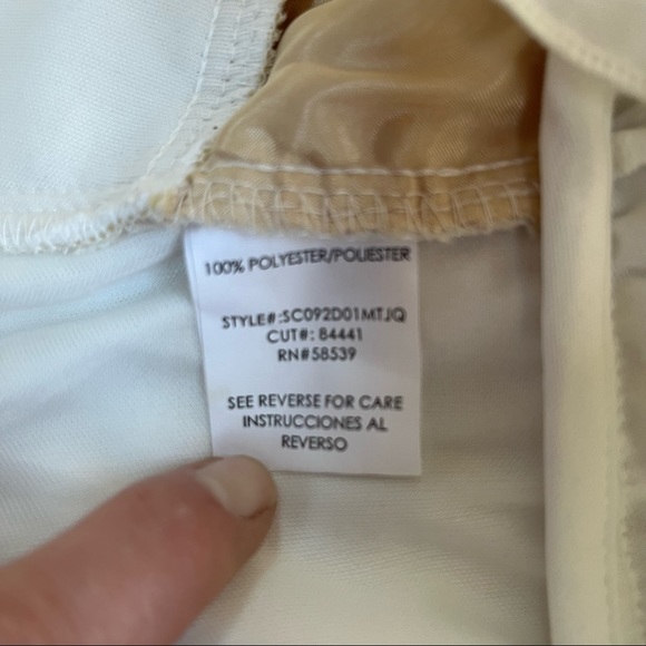 Speechless Champagne Colored Sleeveless Ruffled Sequined Dress - Size 12 - Picture 8 of 9